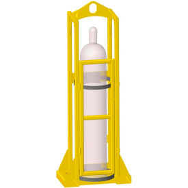 Machining & Welding by Olsen, Inc. 20199 M&W 1-Tank Bottle Lifter, Yellow - 500 Lb. Capacity image.