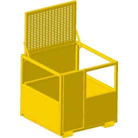 Machining & Welding by Olsen, Inc. 20988 M & W 4 x 4 Forklift Personnel Basket, 1000 lb. Capacity, Yellow - 20988 image.