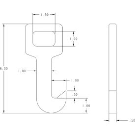 Machining & Welding by Olsen, Inc. 22094 M&W Battery J Hook, Yellow - 2000 LB Capacity image.