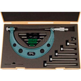 Mitutoyo America Corporation 104-137 Mitutoyo 104-137 0-6" 12 Piece  Interchangeable Anvil Mechanical Micrometer image.