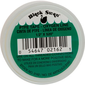 BLACK SWAN MFG. 2162 Black Swan PTFE - Tape - Green Oxygen - U.S.A., 1/2" X 520" image.