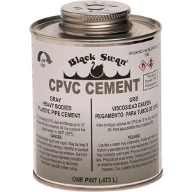 BLACK SWAN MFG. 7242 Black Swan CPVC Cement (Gray) - Heavy Bodied, 1 Pt image.