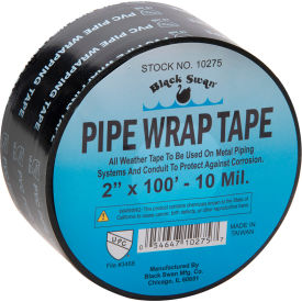 BLACK SWAN MFG. 10275 Black Swan Pipe Wrap Tape , 2" x 100 - 10 mil image.