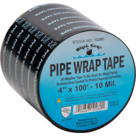 BLACK SWAN MFG. 10280 Black Swan Pipe Wrap Tape , 4" x 100 - 10 mil image.