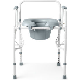 Padded Steel Drop Arm Commode, 350 lb. Capacity view 2