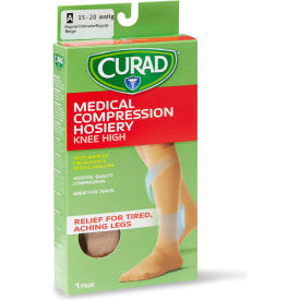 Compression Hosiery with 15-20 mmHg, Knee High, XX-Large, Size E, Regular, Tan view 2
