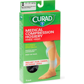 Compression Hosiery w/ 15-20 mmHg, Knee High, Small, Size A, Regular, Black view 2