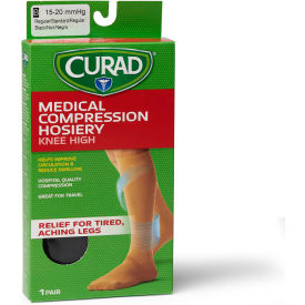 Compression Hosiery w/ 15-20 mmHg, Knee High, Medium, Size B, Regular, Black view 2