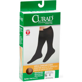 Compression Hosiery w/ 20-30 mmHg, Knee High, Large Size C, Regular, Tan view 2