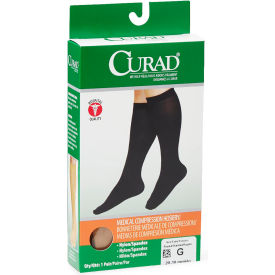 Compression Hosiery w/ 20-30 mmHg, Knee High, 4X-Large, Size G, Regular, Tan view 2
