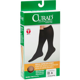 Compression Hosiery w/ 30-40 mmHg, Knee High, Small, Size A, Regular, Tan view 2