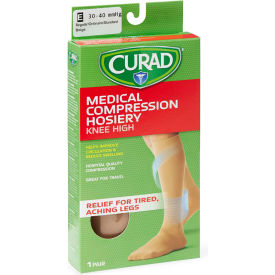 Compression Hosiery w/ 30-40 mmHg, Knee High, XX-Large, Size E, Regular, Tan view 2