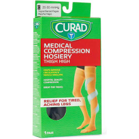 Compression Hosiery w/ 20-30 mmHg, Thigh High, Large, Size C, Black view 2