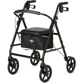 Basic Steel Rollator w/ 8" Casters, Black view 2