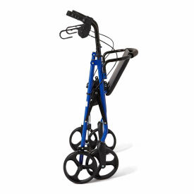 Basic Steel Rollator w/ 8" Casters, Blue view 2