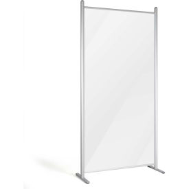 M&T DISPLAYS UHCWSW0010 Clear Wall Separator 37"W  x 74-1/2"H, White  Frame image.
