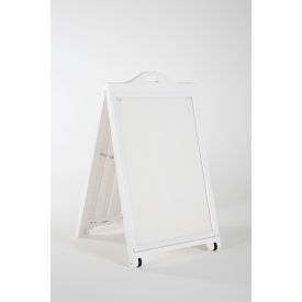 M&T DISPLAYS UPSP110024 SignPro Two-Sided Street Sign Poster W/ Lens, White, 28-9/10"L x 26-3/4"W x 44-11/16"H image.