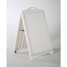 M&T DISPLAYS UPSP210024 SignPro Two-Sided Street Sign Poster, White, 28-9/10"L x 26-3/4"W x 44-11/16"H image.