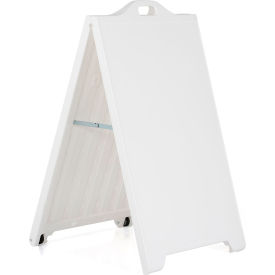 M&T DISPLAYS UPSP310024 SignPro Two-Sided Street Sign, White, 28-9/10"L x 26-3/4"W x 44-11/16"H image.