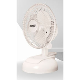 6" Combo Clip-on/Desk Fan, 2-Speed, White view 2