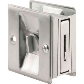 Prime-Line N 7161 Pocket Door Privacy Lock with Pull Satin Chrome