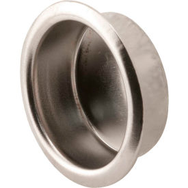 Prime-Line N 7308 Solid Brass Closet Door Finger Pull 3/4-Inch Satin Nickel(Pack of 4)