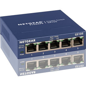 NETGEAR GS105NA NETGEAR GS105 ProSAFE® 5-Port Gigabit Ethernet Unmanaged Switch image.