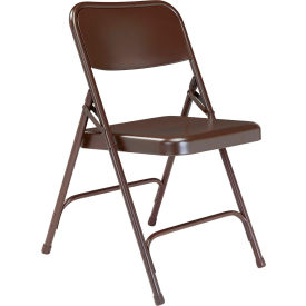 National Public Seating Steel Folding Chair - Premium with Double Brace - Brown 