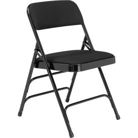 NPS Padded Fabric Premium Folding Chair - Black - 2300 Series - Pkg Qty 4