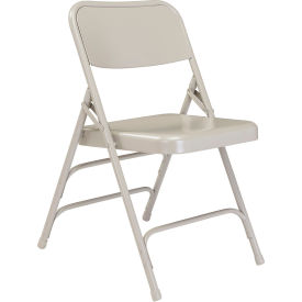 National Public Seating 302*****##* National Public Seating Steel Folding Chair - Premium with Triple Brace - Gray image.