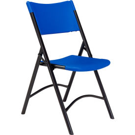 National Public Seating 604** National Public Seating Folding Chair - Blow Molded Resin - Blue image.