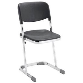 6618B NPS Z-Stool with 18"H Blow Molded Seat and Backrest - Elephant Series