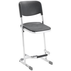 6622B NPS Z-Stool with 22"H Blow Molded Seat and Backrest - Elephant Series