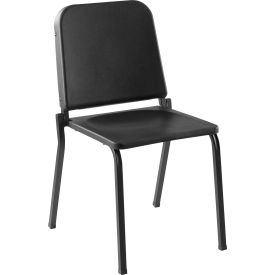 National Public Seating 8210 Melody Stack Chair - Black image.