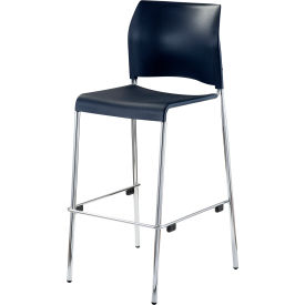 National Public Seating 8810B-11-10 NPS 31"H Barstool - Plastic Seat - Black - 8800 Series image.