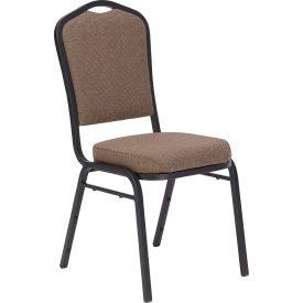 National Public Seating 9378-BT NPS Silhouette Banquet Stacking Chair - Fabric - Taupe - 9350 Series image.