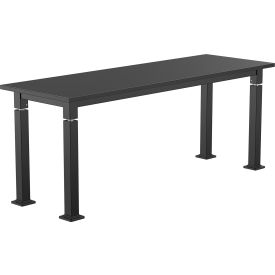 NPS® Aero-Lift Adj. Height Science Lab Table Chemical Resistant Top 72"L x 24"W x 42"H Black 