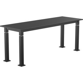 NPS® Aero-Lift Adjustable Height Science Lab Table Phenolic Top 72"L x 24"W x 42"H Black 