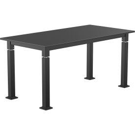 NPS® Aero-Lift Adjustable Height Science Lab Table Phenolic Top 60"L x 30"W x 42"H Black 