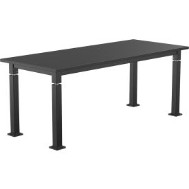 NPS® Aero-Lift Adj. Height Science Lab Table Chemical Resistant Top 72"L x 30"W x 42"H Black 