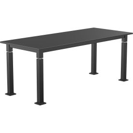 NPS® Aero-Lift Adjustable Height Science Lab Table Phenolic Top 72"L x 30"W x 42"H Black 