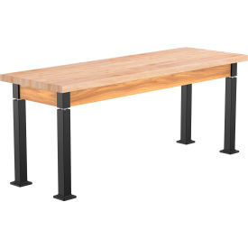 NPS® Aero-Lift Adjustable Height Science Lab Table Phenolic Top 72"L x 24"W x 42"H Ash 