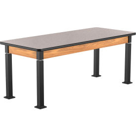 NPS® Aero-Lift Adjustable Height Science Lab Table Laminate Top 72"L x 30"W x 42"H Ash 