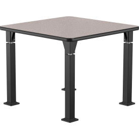 NPS® Aero-Lift Adj. Height HD Square Activity Table Laminate Top 36"L x 36"W x 42"H Black 