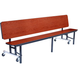 National Public Seating CBG96-MDPEPCCHCH NPS® Mobile Convertible Bench Unit, MDF, 96"Lx29"W, Cherry image.