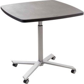 National Public Seating CTT3042 NPS® Adjustable Height 36"W Square Restaurant Table, Charcoal image.