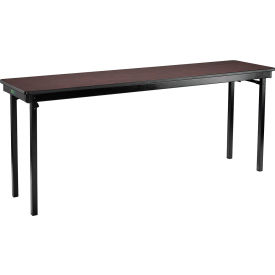 National Public Seating® Max Seating™ Folding Table 72""L x 18""W Montana Walnut