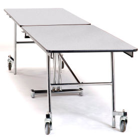 National Public Seating MT8-MDPECRGY NPS® Mobile Cafeteria Table, 97"Lx30"W, Gray Top/Chrome Frame image.