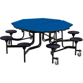 NPS Mobile Cafeteria Table w/Black Stools, 60