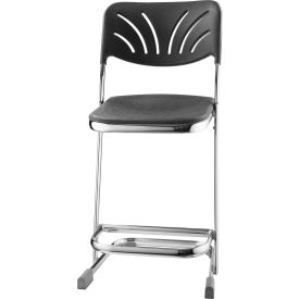 National Public Seating 6622B NPS Z-Stool with 22"H Blow Molded Seat and Backrest - Elephant Series image.